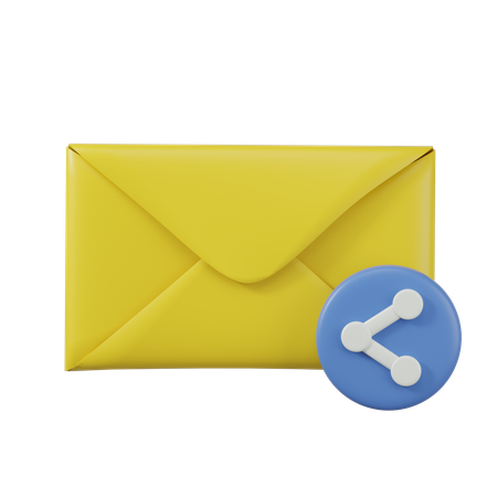 Partage de courrier  3D Icon