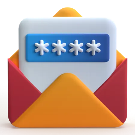 Mail Password  3D Icon