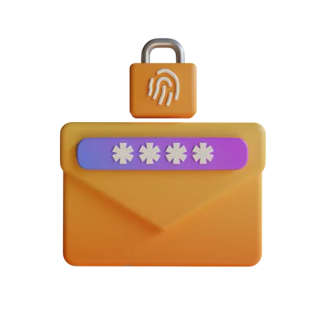 Mail Password  3D Icon