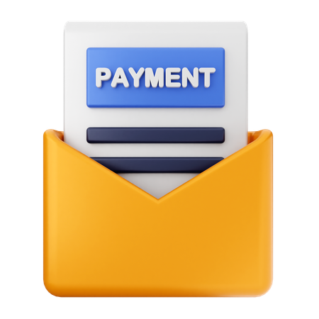 Mail Payment  3D Icon