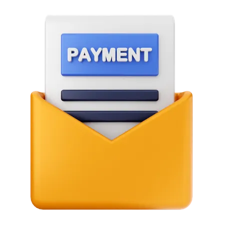 Mail Payment  3D Icon