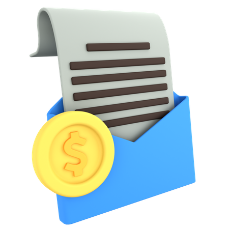 Mail Payment  3D Icon