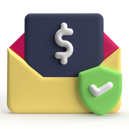 Mail Payment  3D Icon