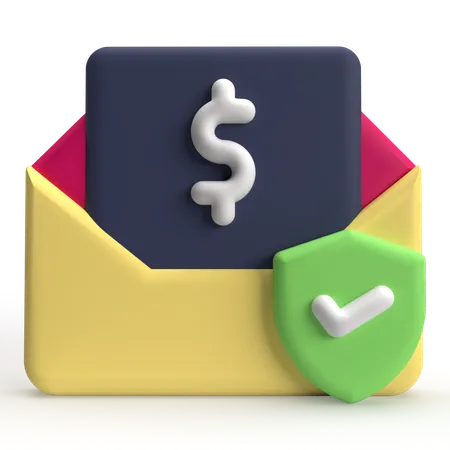 Mail Payment  3D Icon