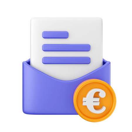 Mail Payment  3D Icon