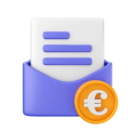 Mail Payment  3D Icon