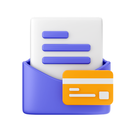 Mail Payment  3D Icon