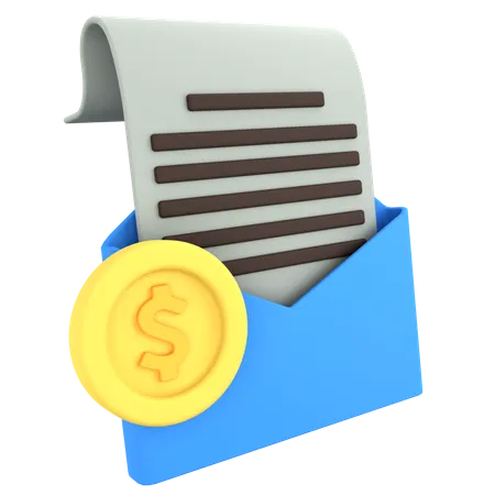 Mail Payment  3D Icon