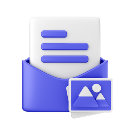 Mail Picture  3D Icon