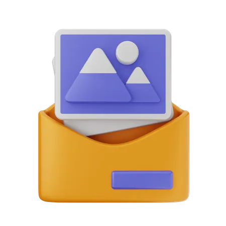 Mail Picture  3D Icon