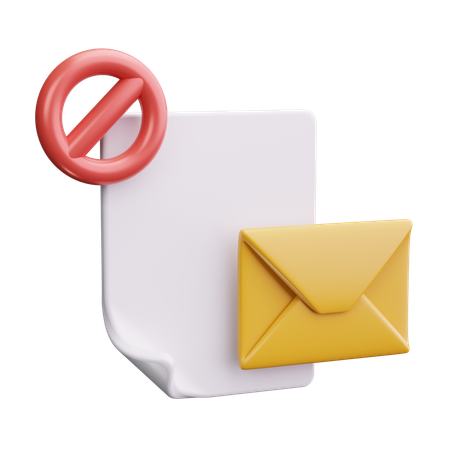 Mail Prohibition  3D Icon