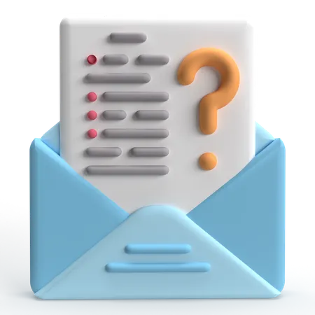 Mail Question  3D Icon