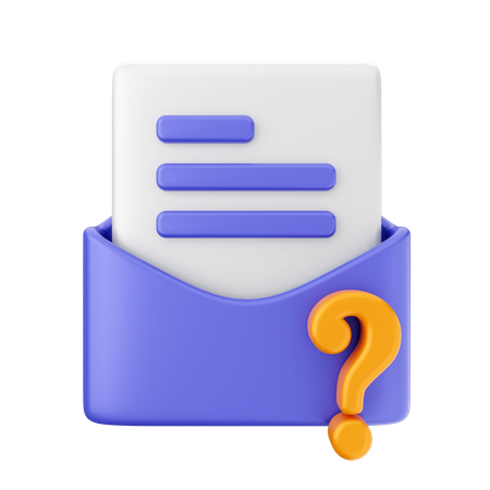 Mail Question Mark 3D Icon