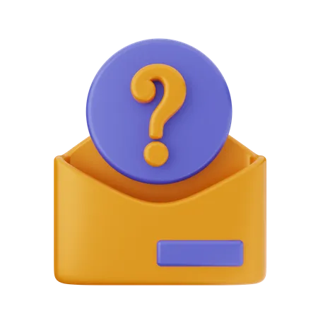 Mail Question Mark 3D Icon