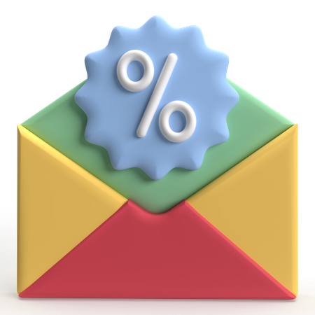 Mail-Rabatt  3D Icon