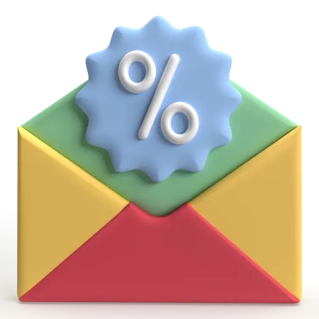 Mail-Rabatt  3D Icon