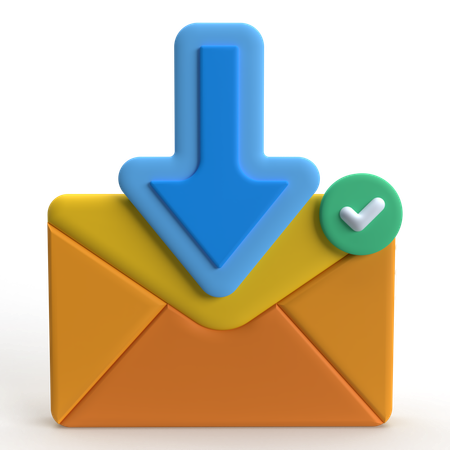 Mail Receive  3D Icon