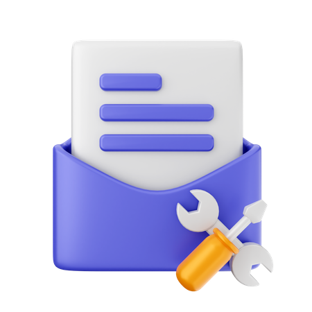 Mail Repair  3D Icon