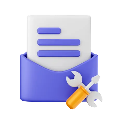 Mail Repair  3D Icon