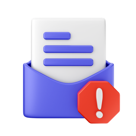 Mail Report  3D Icon