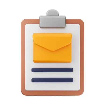 Mail Report  3D Icon