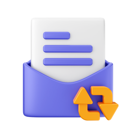 Mail Restore  3D Icon