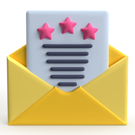 Mail Review  3D Icon