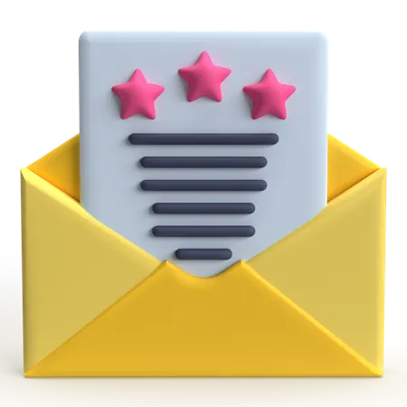 Mail Review  3D Icon