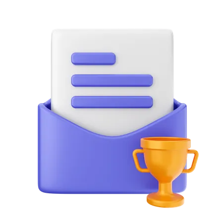 Mail Reward Trophy  3D Icon