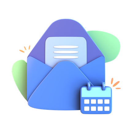 Mail Schedule  3D Icon