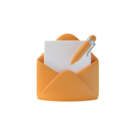 Mail schreiben  3D Icon