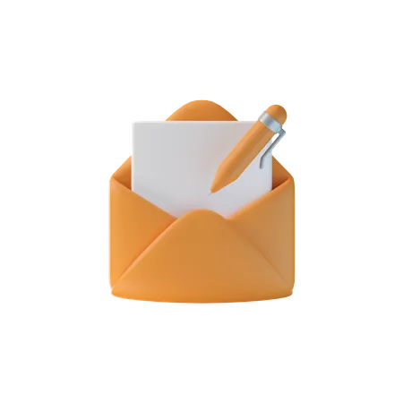 Mail schreiben  3D Icon