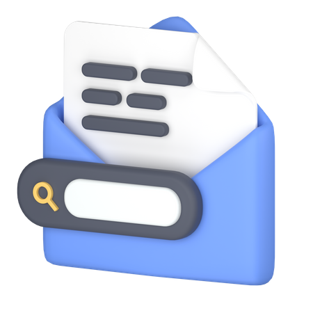 Mail search  3D Icon