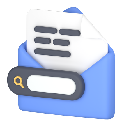 Mail search  3D Icon