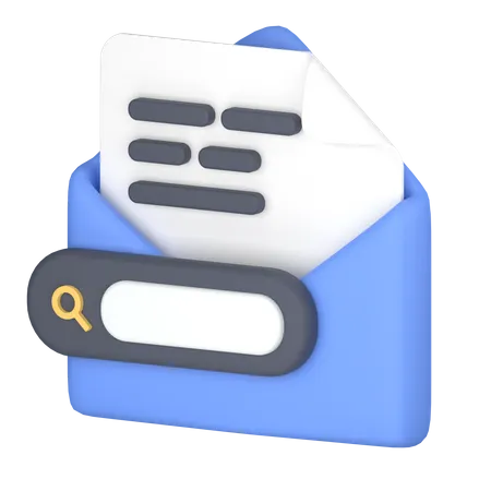 Search From Email 3D Icon