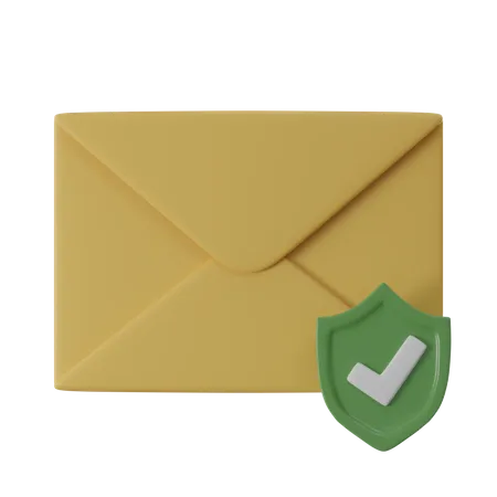 Mail Security  3D Icon