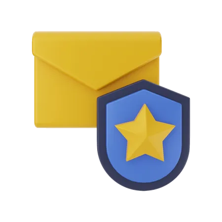 Mail Security  3D Illustration