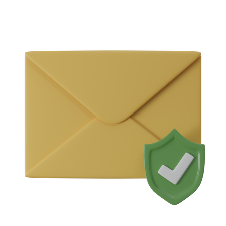 Segurança de correio  3D Icon