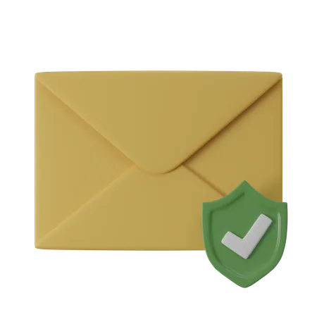 Segurança de correio  3D Icon
