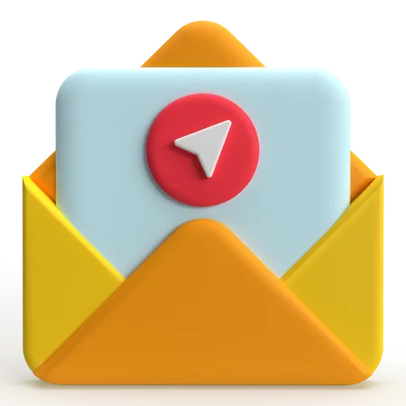 メール送信  3D Icon