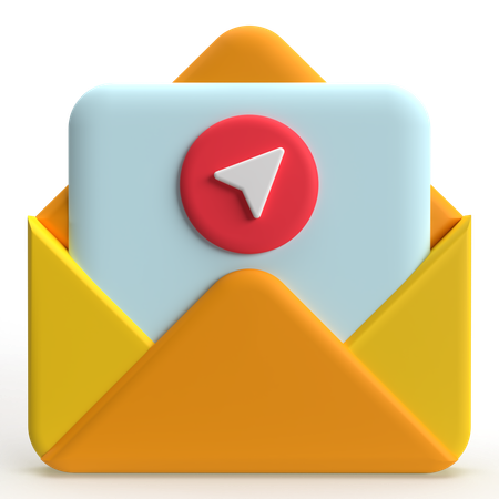 Mail Send  3D Icon