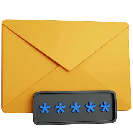 Senha de e-mail  3D Icon