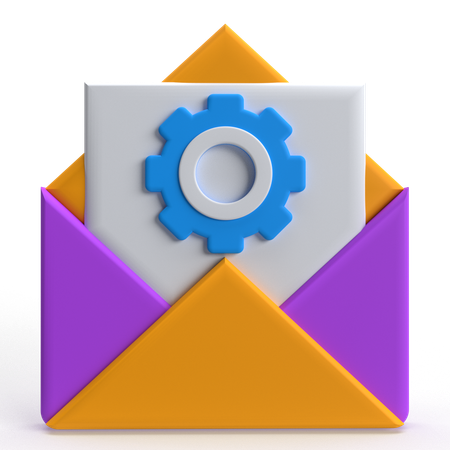 Mail Setting  3D Icon