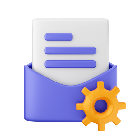 Mail Setting  3D Icon