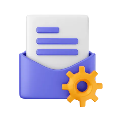 Mail Setting  3D Icon