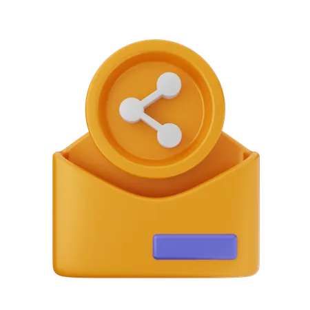 Mail Share  3D Icon