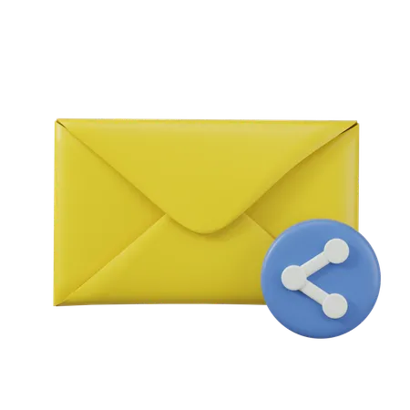 Mail Share  3D Icon