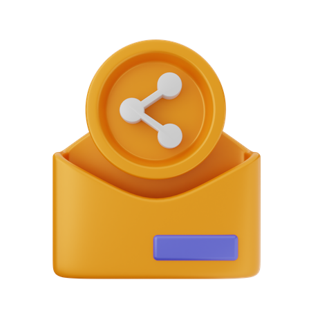 Mail Share 3D Icon