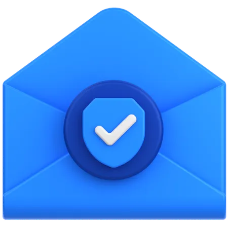 3 D Icon Of Secure Mail 3D Icon
