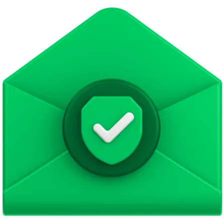 Mail Shield  3D Icon